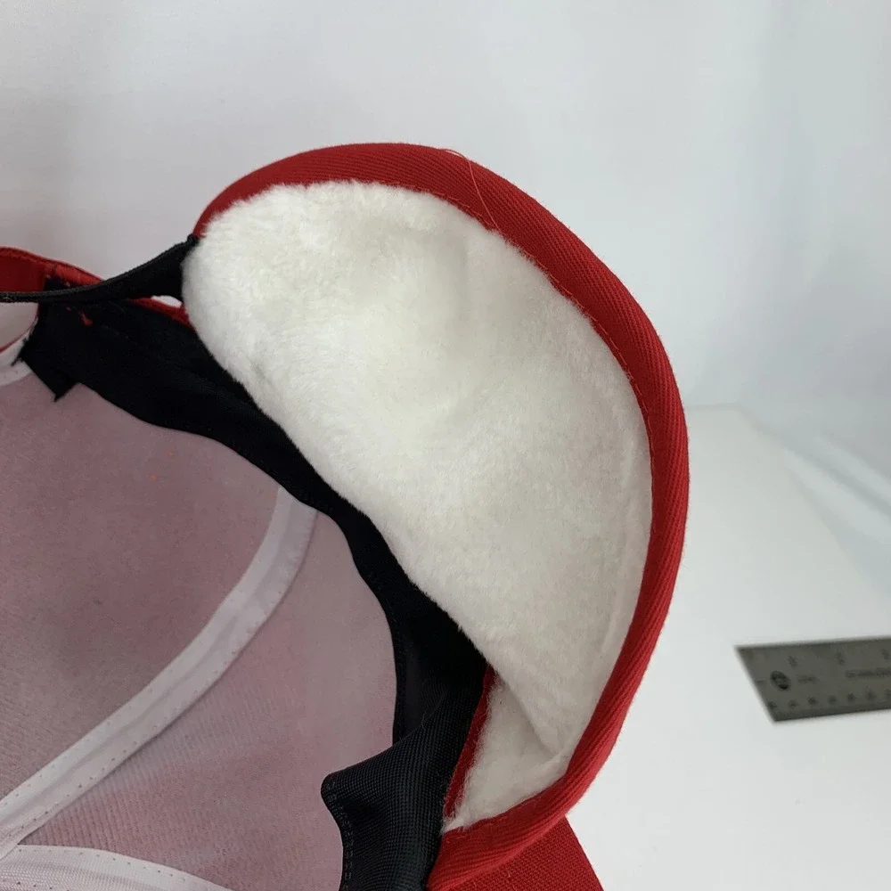 Schwarz Ready Mix Hat Red Rope Ear Flaps Zip Adjustable OSFA Winter Cap Concrete